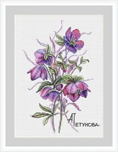 Limited Offer Hellebore Cross Stitch Pattern