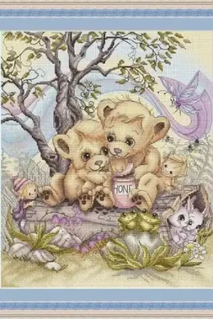Honey Bears Cross Stitch Pattern Luxury