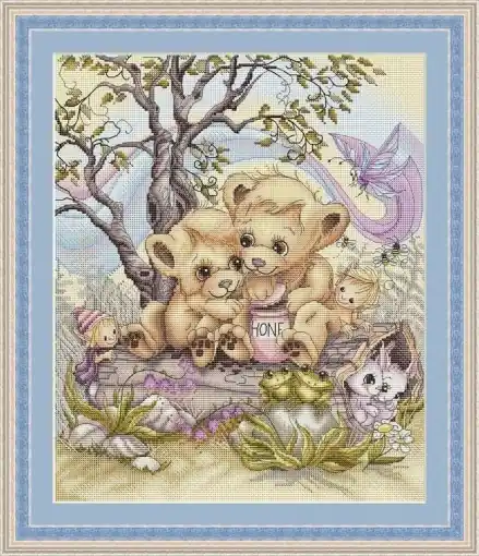 Honey Bears Cross Stitch Pattern Luxury