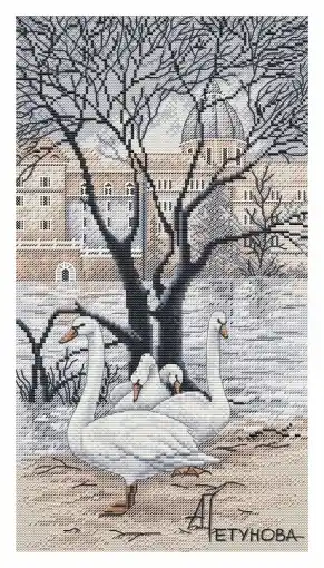 Swans by the Pond Cross Stitch Pattern Direct From Factory