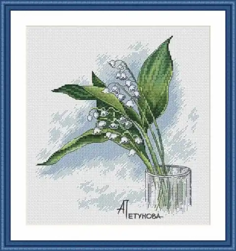 Viral Lilies of the Valley Cross Stitch Pattern