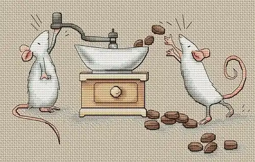 High Quality Coffee Mill Cross Stitch Pattern
