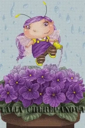 Editor’s Pick Pansy Beetle Cross Stitch Pattern