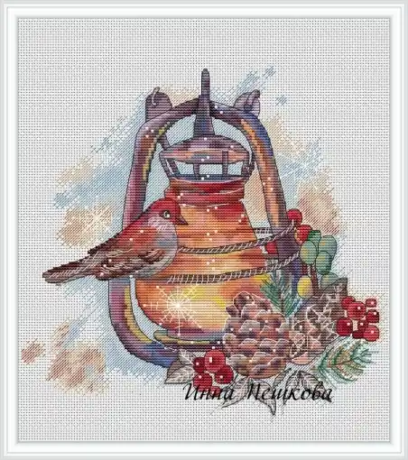 Winter Lamp Cross Stitch Pattern Trusted Brand