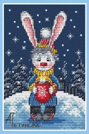 Bunny with Cocoa Mug Cross Stitch Pattern Big Sale