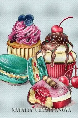Buy Today Sweet Desserts Cross Stitch Pattern