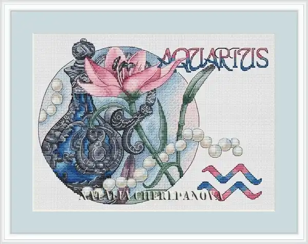 Aquarius Cross Stitch Pattern Hassle-Free Returns