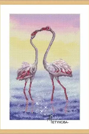 Luxury Flamingo in Love Cross Stitch Pattern