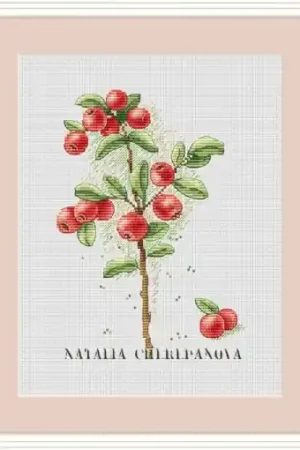 Cowberry Botanical Cross Stitch Pattern Clearance