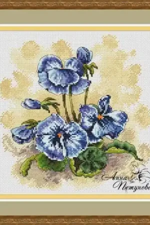 Garden Pansies Cross Stitch Pattern Limited Time