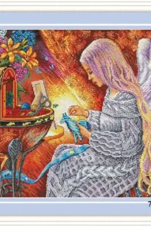 Worldwide Shipping Needlework Angel Cross Stitch Pattern