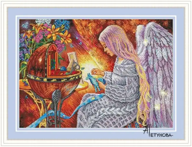 Worldwide Shipping Needlework Angel Cross Stitch Pattern
