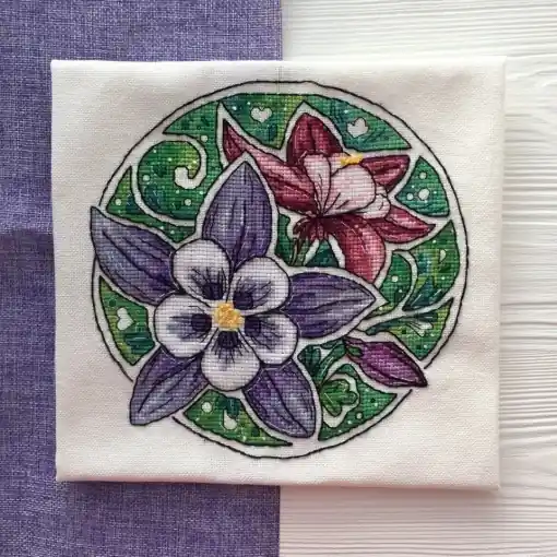 Aquilegia Cross Stitch Pattern Best Price