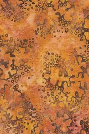 Authentic Island Batik / Lumin Fabrics – Forest Flora – 622404810 – Lichen – Multi Pink Orange Sunset