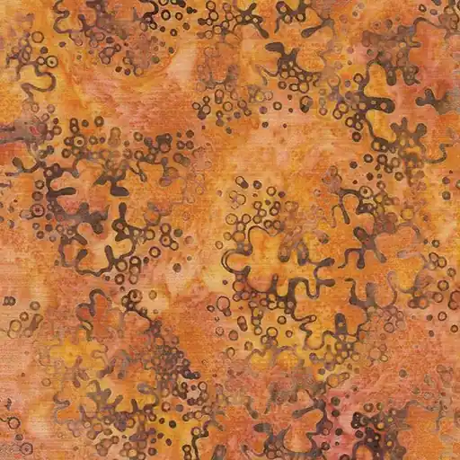 Authentic Island Batik / Lumin Fabrics – Forest Flora – 622404810 – Lichen – Multi Pink Orange Sunset