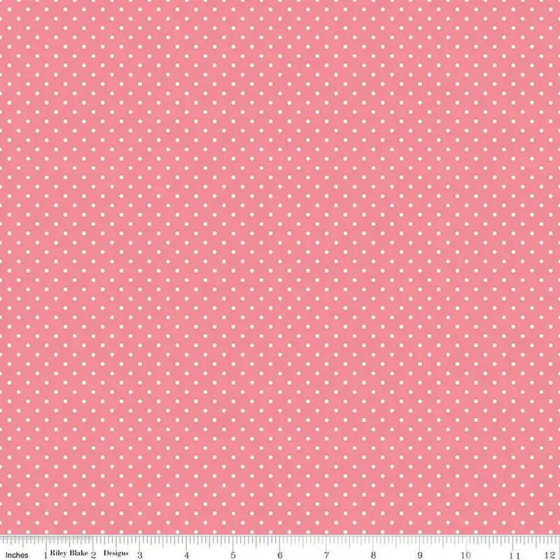 Clearance Riley Blake Basics Swiss Dot C670 Sugar Pink