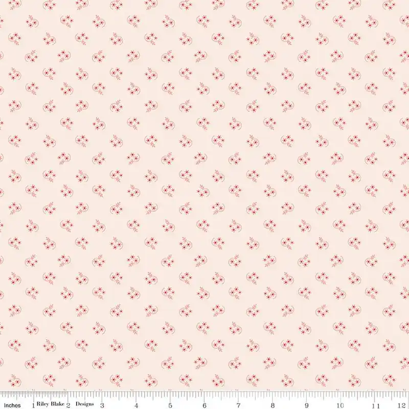 Price Drop Riley Blake C14404-CORAL – Mercantile – Reminisce Background – Coral