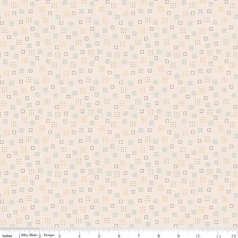 Riley Blake C14653 Autumn Squares Latte Latest
