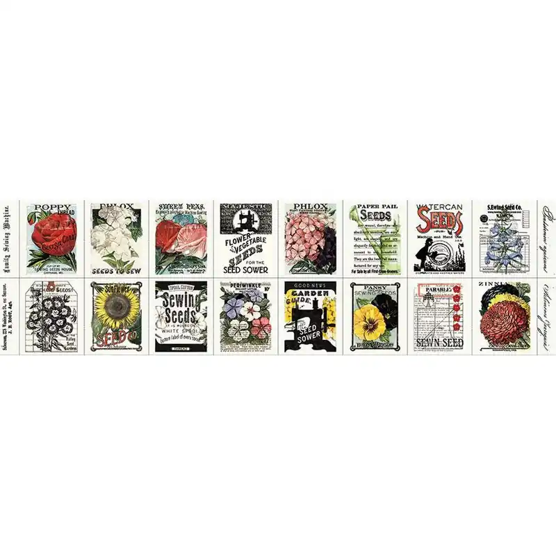 Factory Price Riley Blake J Wecker Frisch Sewing Seeds III Sewing Seed Packs Panel – PD15683