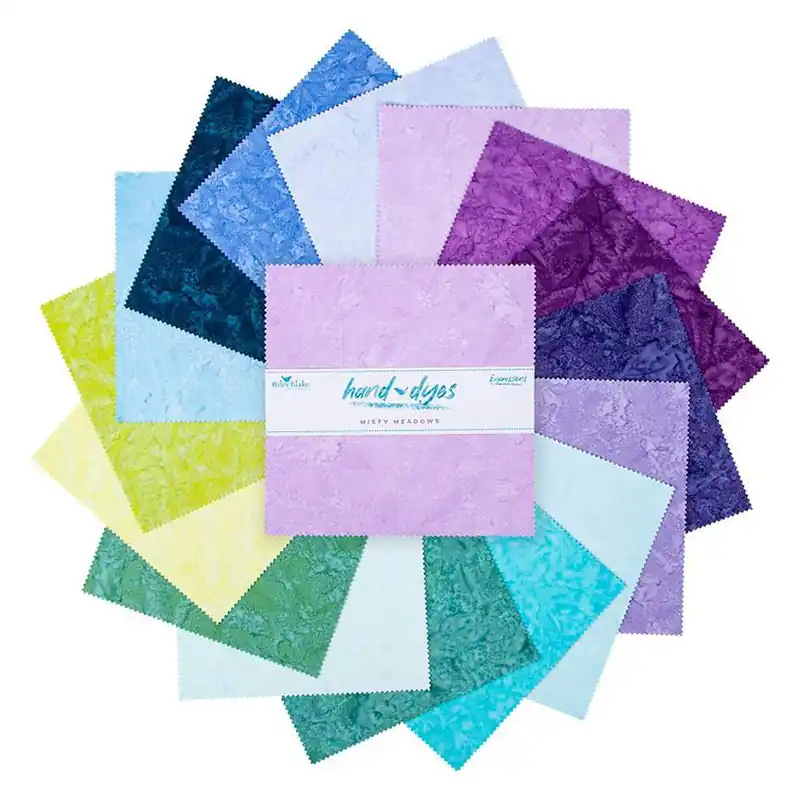 While Supplies Last Riley Blake Expressions Batiks Hand-Dyes Misty Meadows 42 Piece 10″ Stacker