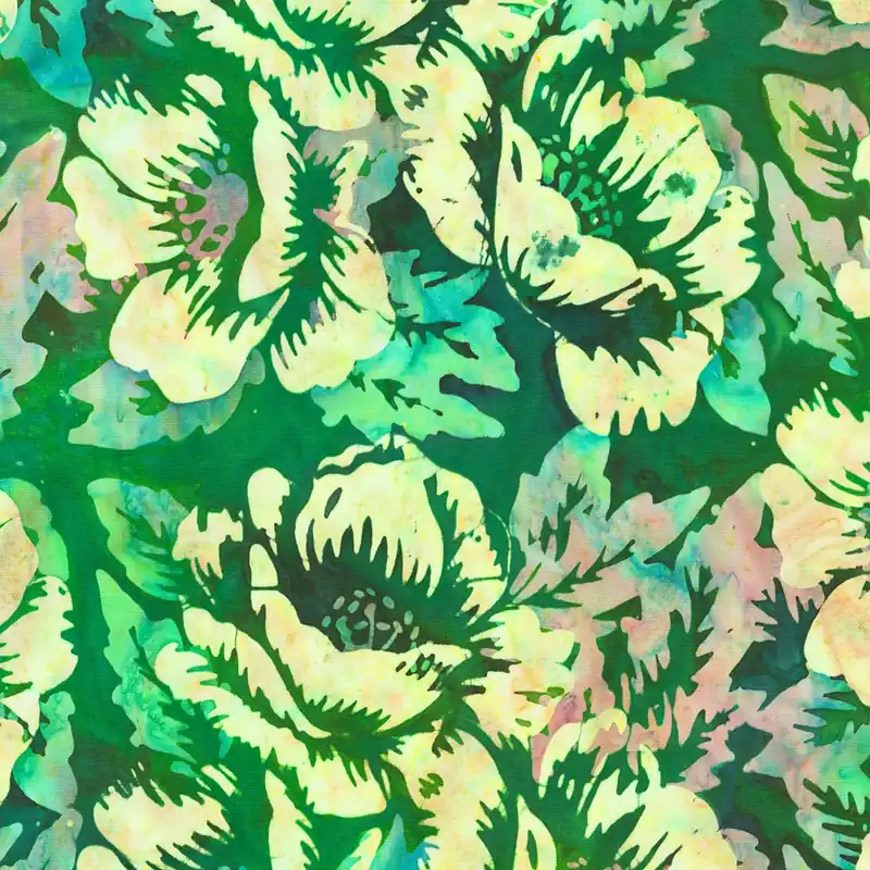 Price Cut Robert Kaufman – Artisan Batiks: Wild Poppies SRK-22812-42 Palm