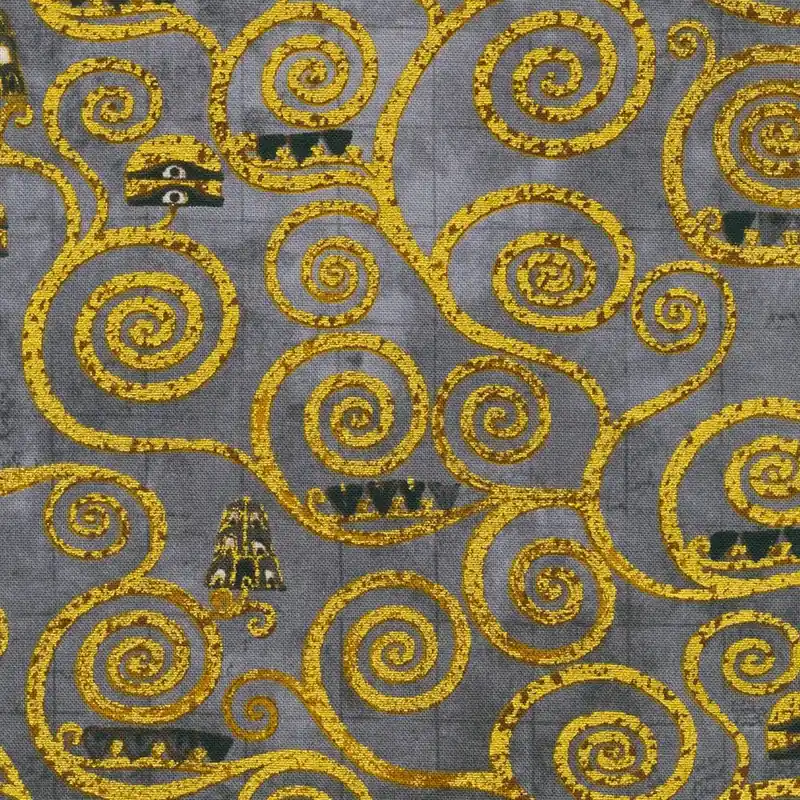 Robert Kaufman – Gustav Klimt SRKM-21350-184 Charcoal Direct From Manufacturer