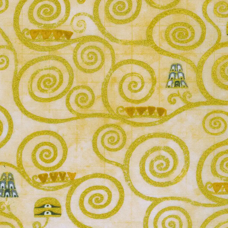 Robert Kaufman – Gustav Klimt SRKM-21350-84 Cream Free Delivery