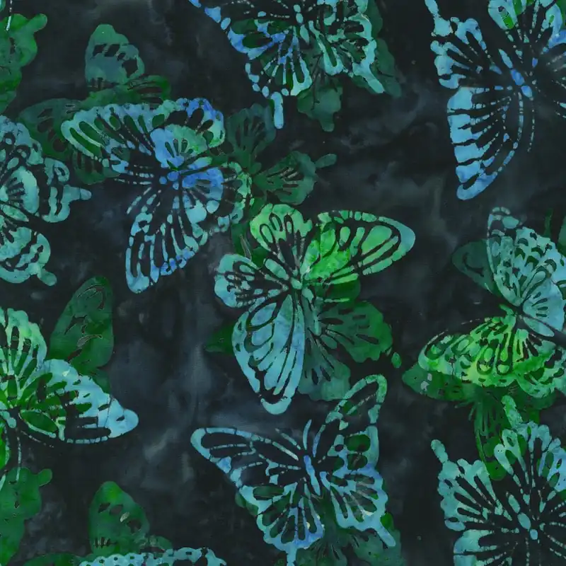 Last Chance Robert Kaufman AMD-22382-224 Evergreen Butterflies