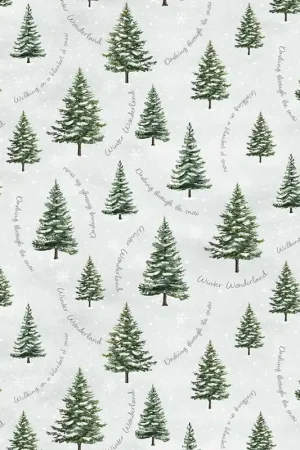 Affordable Timeless Treasures Winter Wonderland – CD3693 Tree – Trees With Winter Scripts