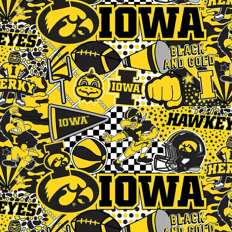 University of Iowa Licensed Cotton 1165 Pop Art Hot Picks