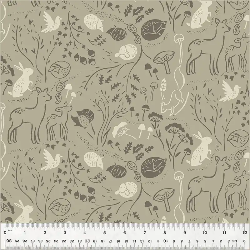Limited Time Windham Fabrics Forest Tales by Whistler Studios – 54441-1 Forest Floor Taupe