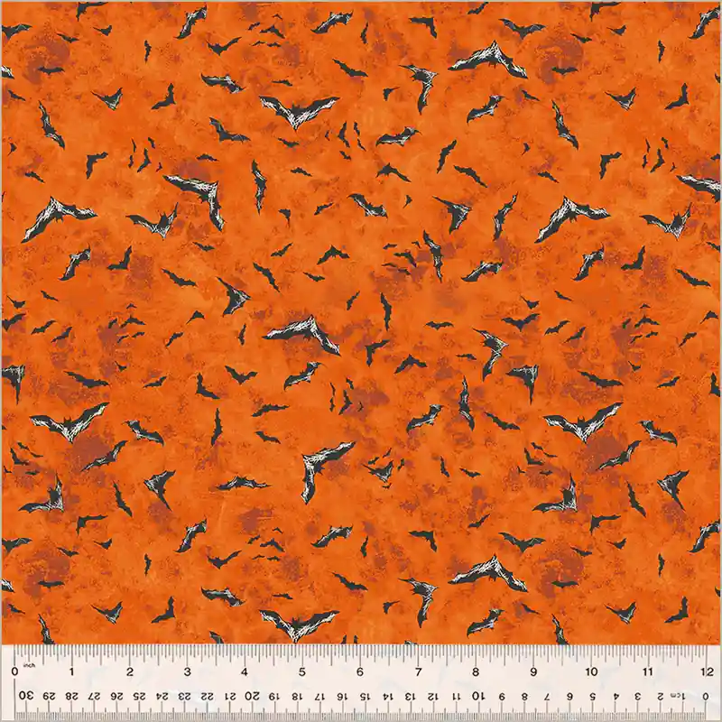 Windham Fabrics Hallow’s Eve by Whistler Studios – Flying Bats 54450-4 Ember Don’t Miss Out