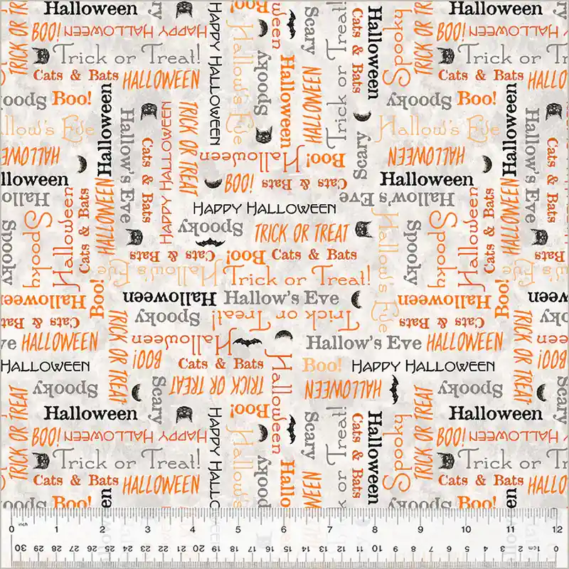 Windham Fabrics Hallow’s Eve by Whistler Studios – Trick or Treat 54449-2 Ghost New Release