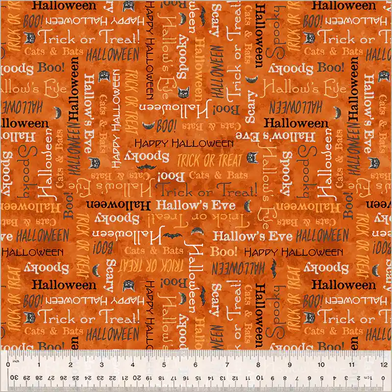Low Price Windham Fabrics Hallow’s Eve by Whistler Studios – Trick or Treat 54449-4 Ember