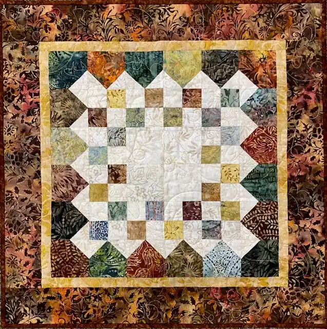 Piccadilly Table Topper Quilt Kit – Timeless Treasures “Windsong” Batiks Authentic