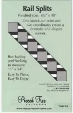 Trending Rail Splits Table Runner Pattern