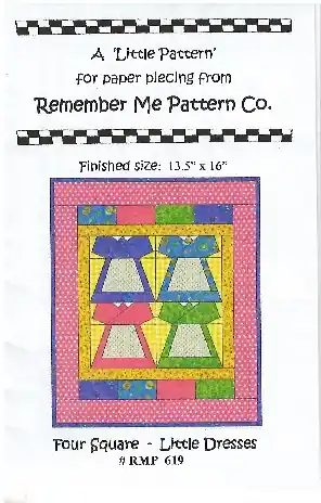Remember Me Pattern Company – Four Square – Little Dresses Secure Checkout