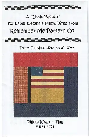 Remember Me Pattern Company – Pillow Wrap – Flag Next Day Delivery
