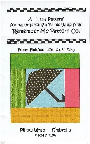 Top Pick Remember Me Pattern Company – Pillow Wrap – Umbrella
