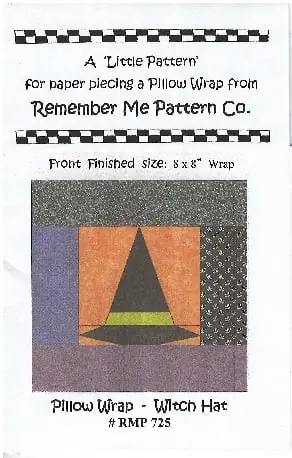 Remember Me Pattern Company – Pillow Wrap – Witch Hat Sale