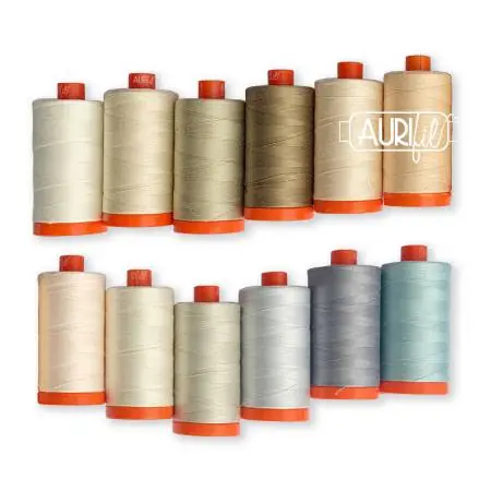 Aurifil 50wt/2ply Cotton Thread – Edyta Sitar Signature Style Thread Collection 12 Large Spools Markdown