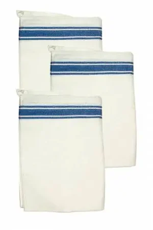 Aunt Martha’s Vintage 1930 Striped Towels 18in x 28in Blue, Package of 3 One Day Deal