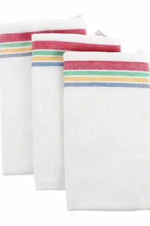 Aunt Martha’s Vintage 1930 Striped Towels 18in x 28in Multi, Package of 3 No Minimum Order