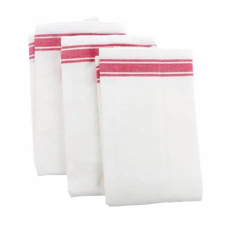 Aunt Martha’s Vintage 1930 Striped Towels 18in x 28in Red, Package of 3 Same Day Shipping