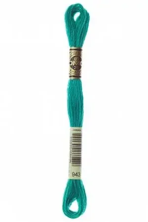Authentic DMC 6 Strand Floss | 943 Medium Aquamarine