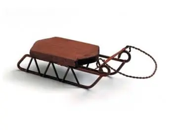 Affordable Small Sled Ornament