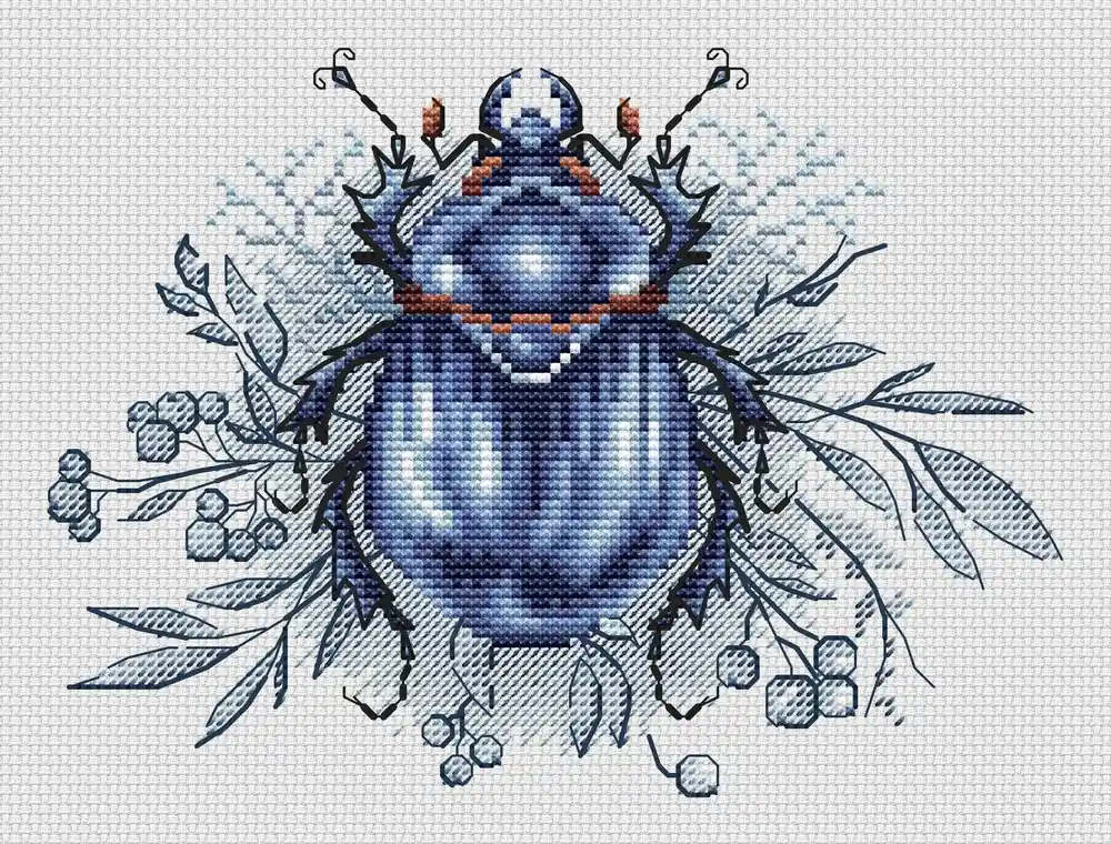 Blue Beetle - PDF Cross Stitch Pattern Exclusive