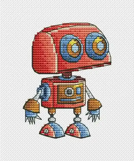 Direct From Factory Robot 3 - PDF Cross Stitch Pattern