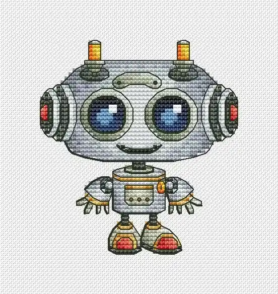 Place Order Robot 1 - PDF Cross Stitch Pattern