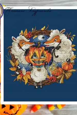 Save Now Halloween. Chanterelles-sheep - PDF Cross Stitch Pattern